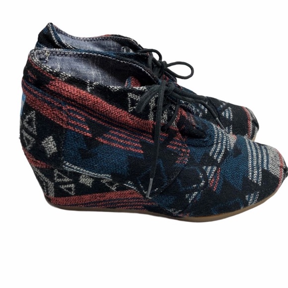 Toms Aztec Jacquard Navajo Dessert Wedges - Picture 3 of 4